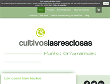 Tablet Screenshot of cultivoslasresclosas.com